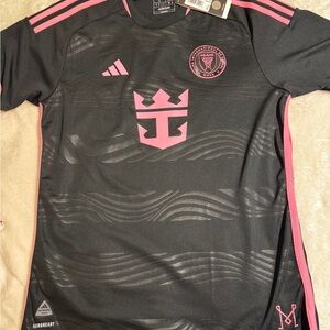 Adidas Kids Black and Pink Sports Jersey